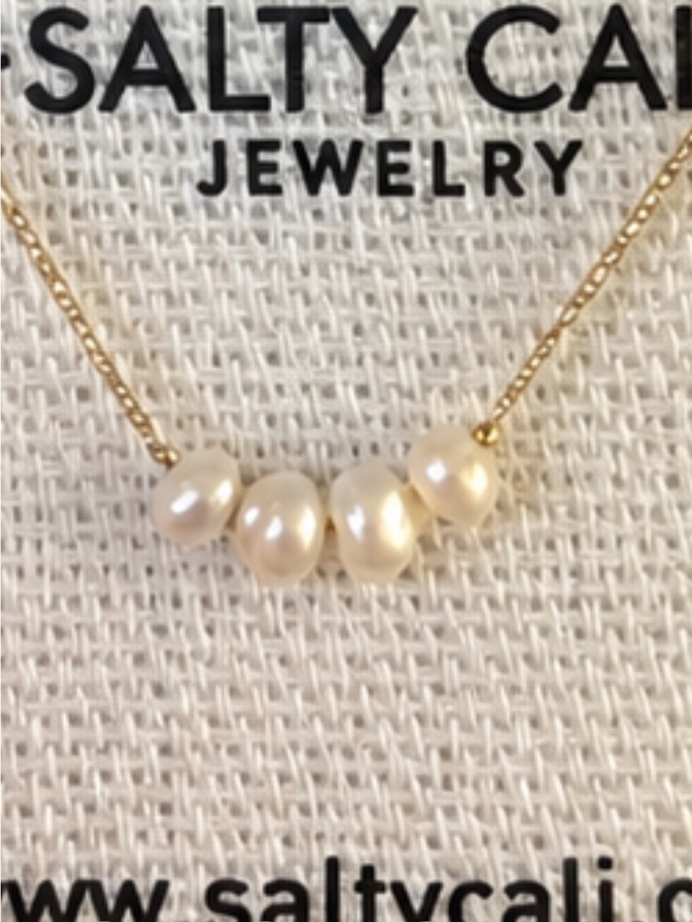 Salty Cali Ocean’s Whisper Freshwater Pearl Necklace NWT